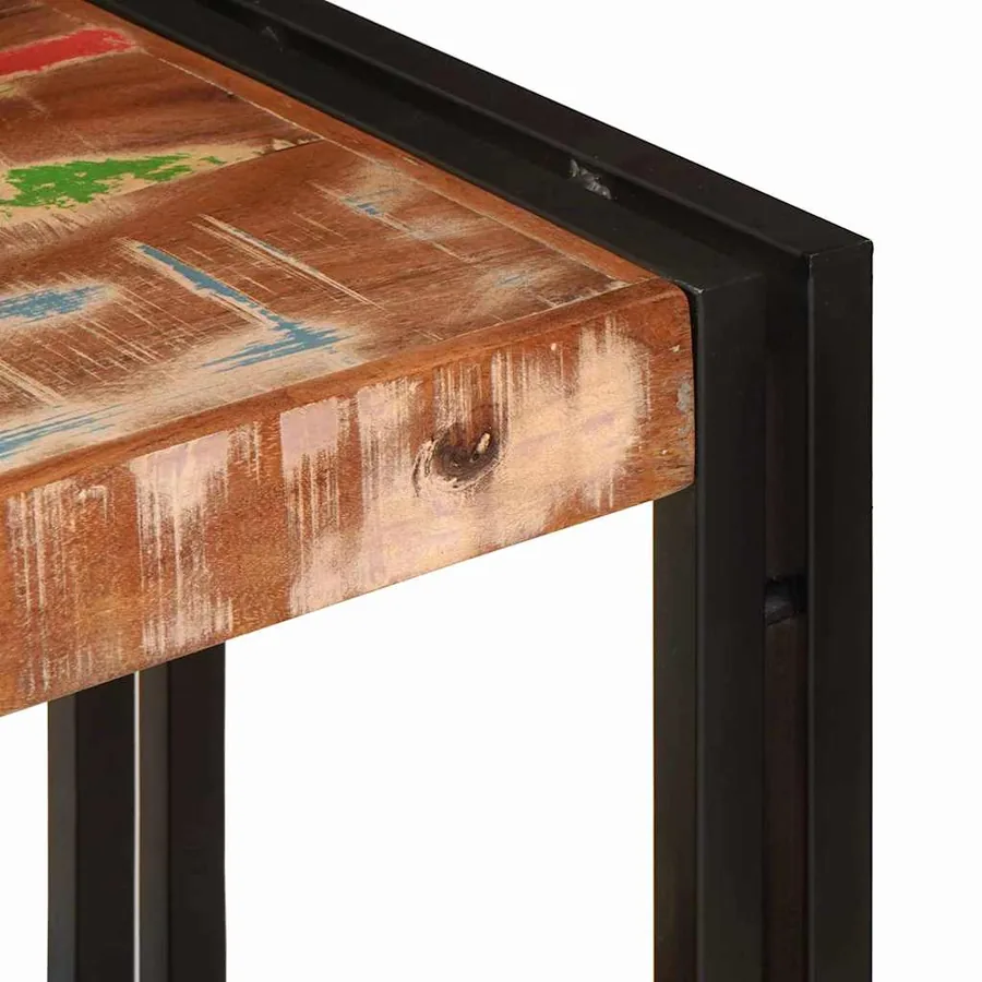 Table console Multicolore 160 x 33 x 75 cm Bois Recyclé Solide - 6