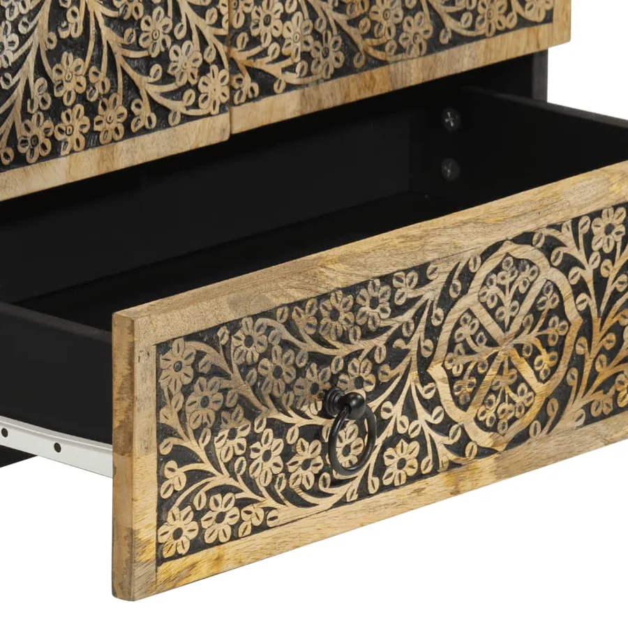 Buffet 60x33x100 cm bois de manguier massif - 10