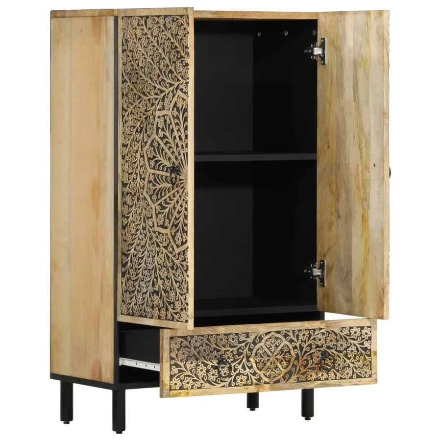 Buffet 60x33x100 cm bois de manguier massif - 4