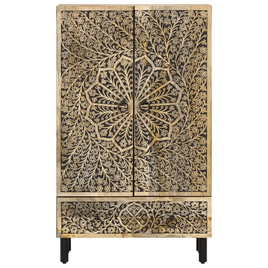 Buffet 60x33x100 cm bois de manguier massif - 5