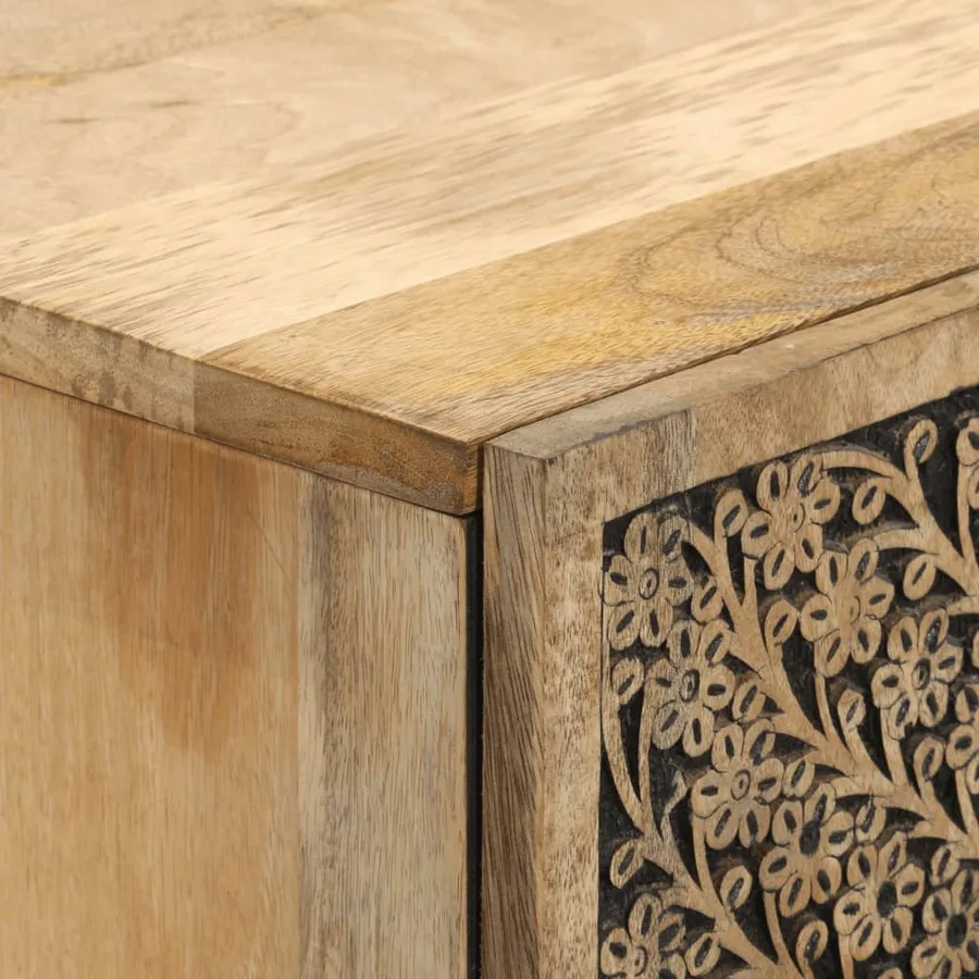 Buffet 60x33x100 cm bois de manguier massif - 8