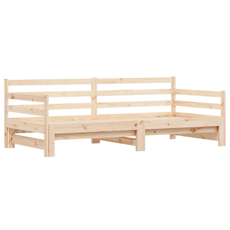 Lit de jour et lit gigogne sans matelas 80x200 cm bois massif - 4