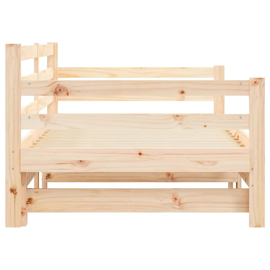 Lit de jour et lit gigogne sans matelas 80x200 cm bois massif - 6
