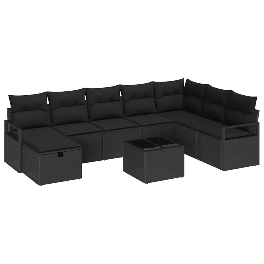 Ensemble de Canapés avec coussin 6 pcs polyrotin - 2