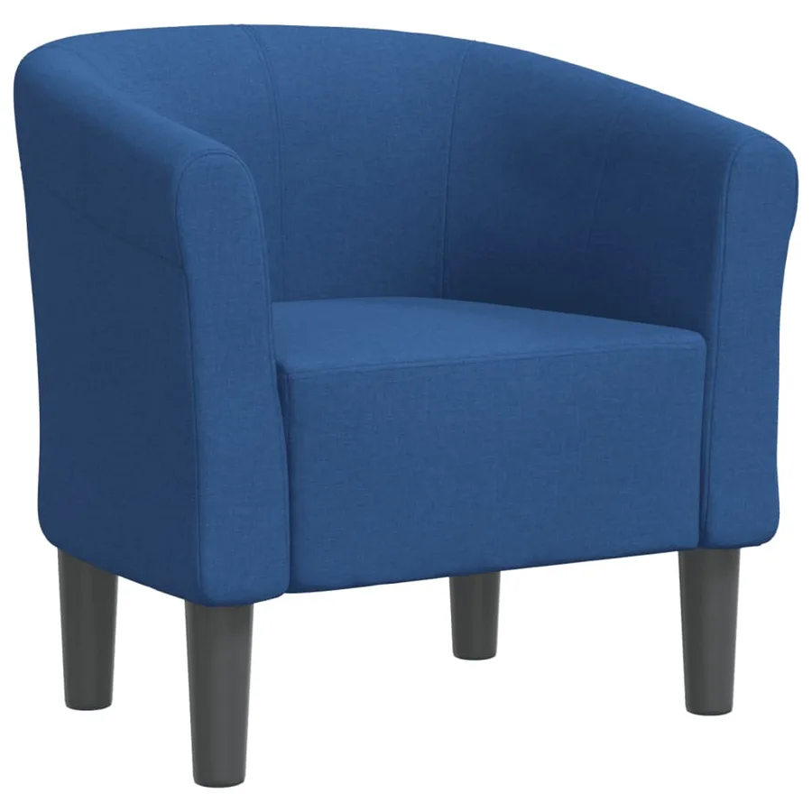 Chaise cabriolet bleu tissu - 2