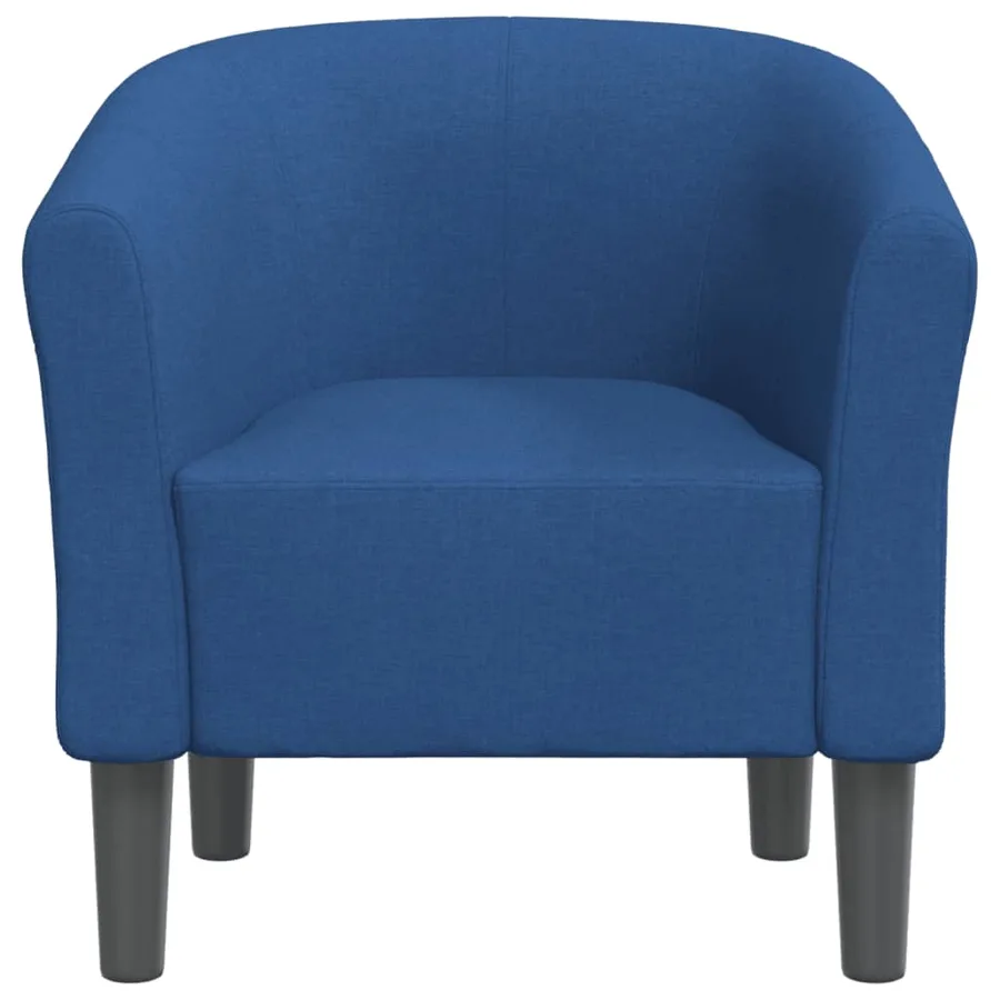 Chaise cabriolet bleu tissu - 3