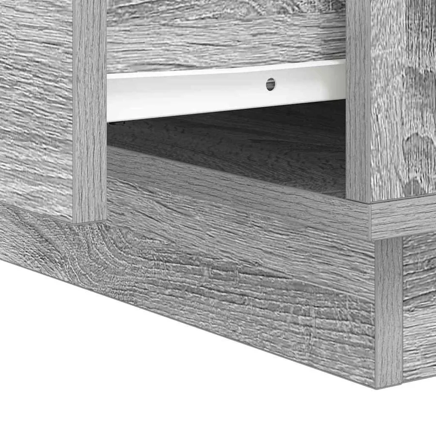 Cabinet de chevet avec tiroir 2 pcs Gris 39 x 34,5 x 50 cm - 13