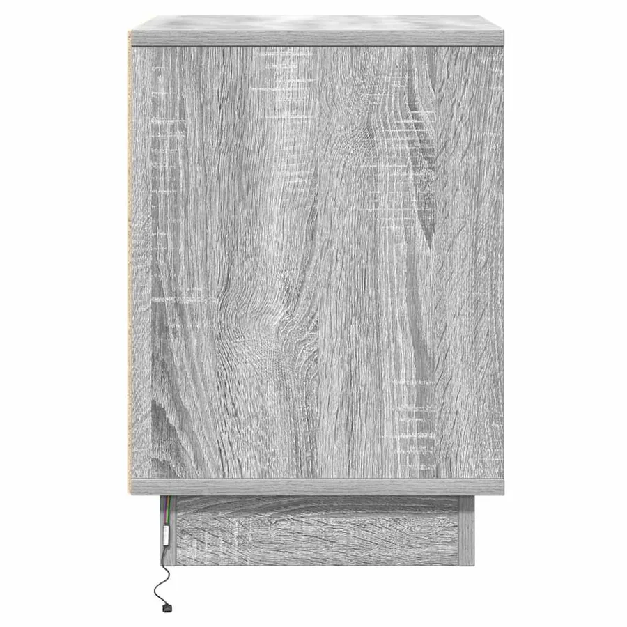Cabinet de chevet avec tiroir 2 pcs Gris 39 x 34,5 x 50 cm - 9