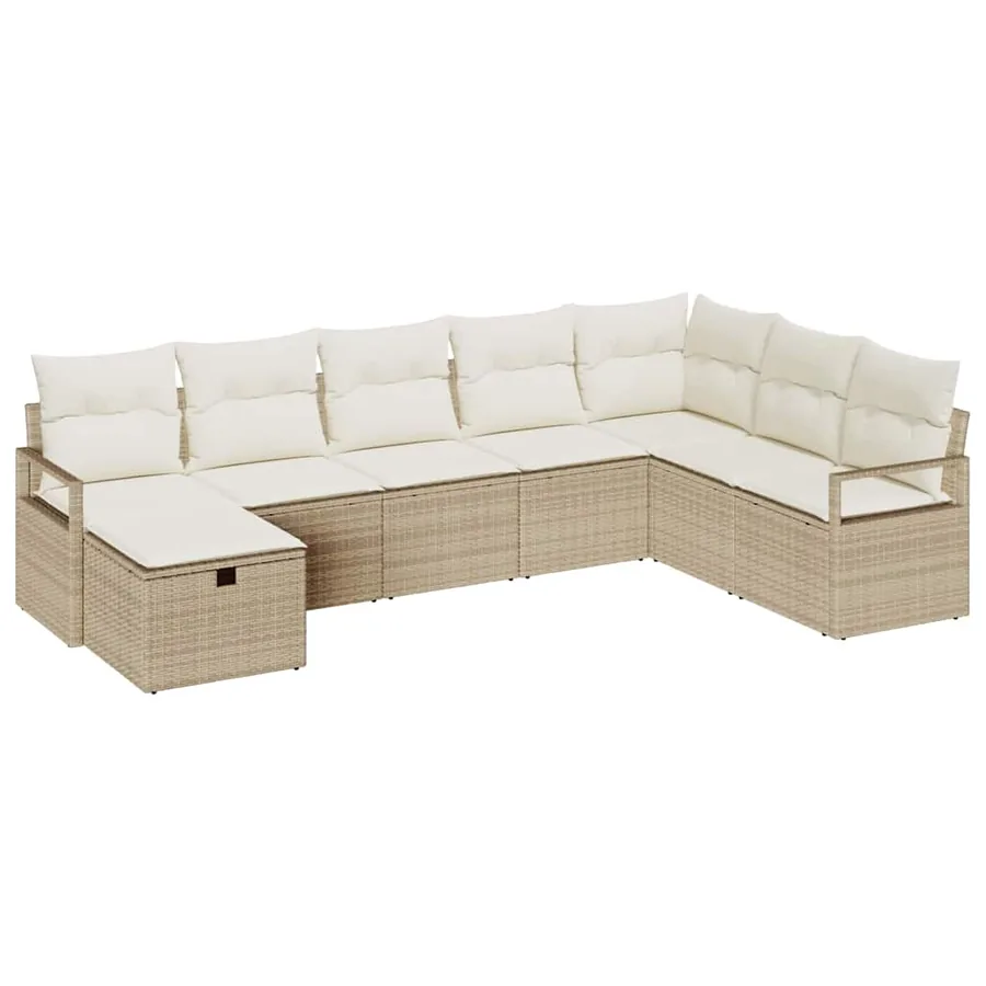 Ensemble de Canapés avec coussin 5 pcs polyrotin - 2