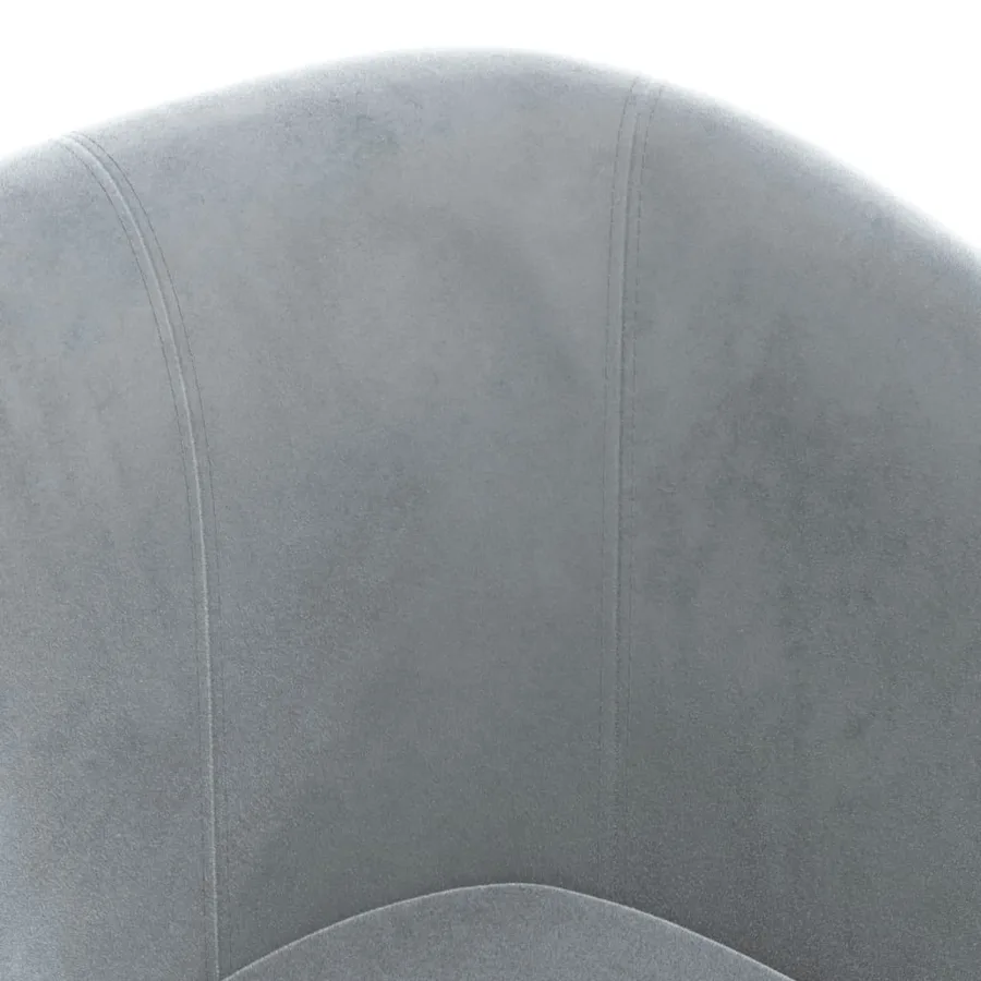 Chaise cabriolet avec repose-pied gris foncé velours - 6