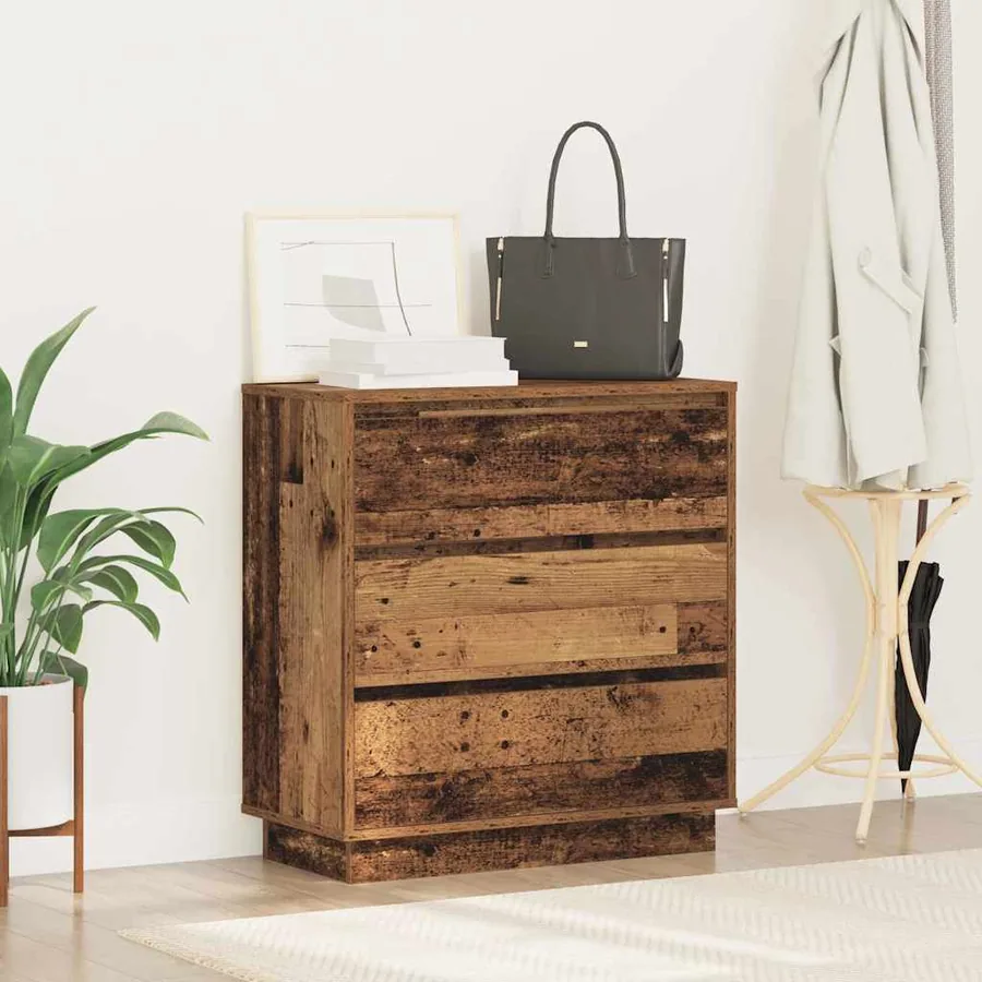 Cabinet de chevet avec tiroir Bois ancien 71 x 34,5 x 75 cm - 4