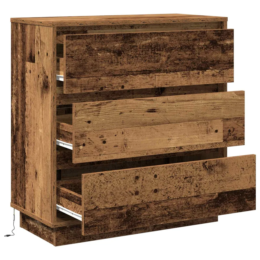 Cabinet de chevet avec tiroir Bois ancien 71 x 34,5 x 75 cm - 6