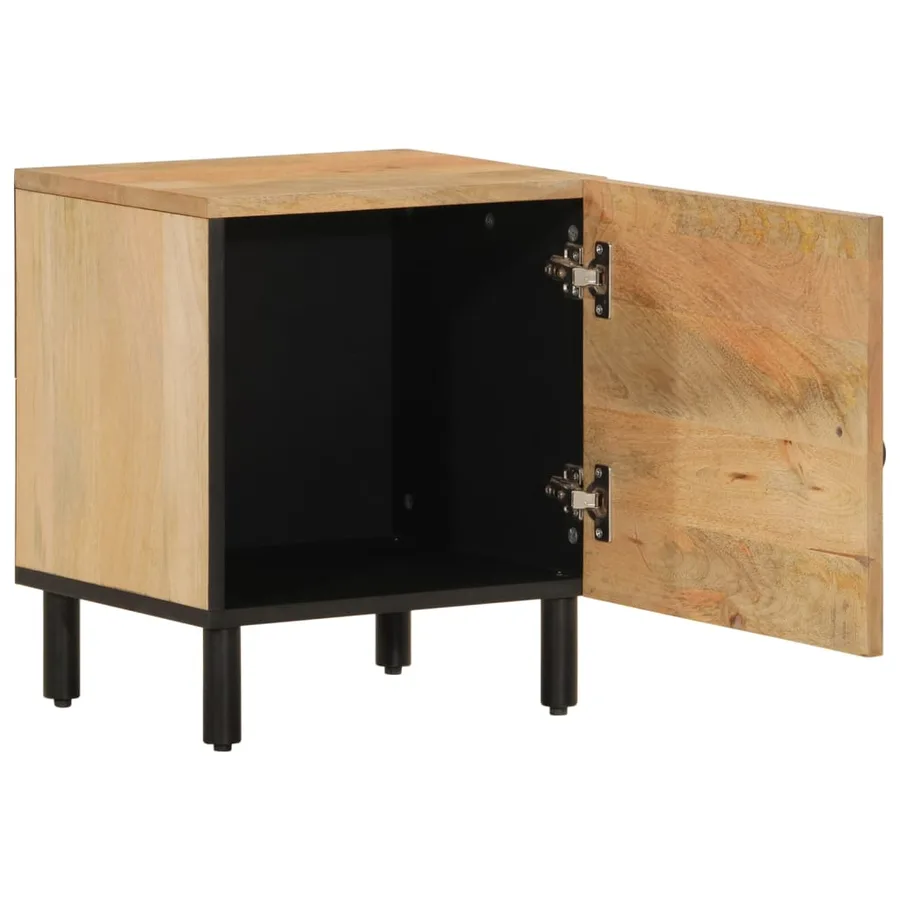 Tables de chevet 2 pcs 40x33x46 cm Bois de manguier solide - 4