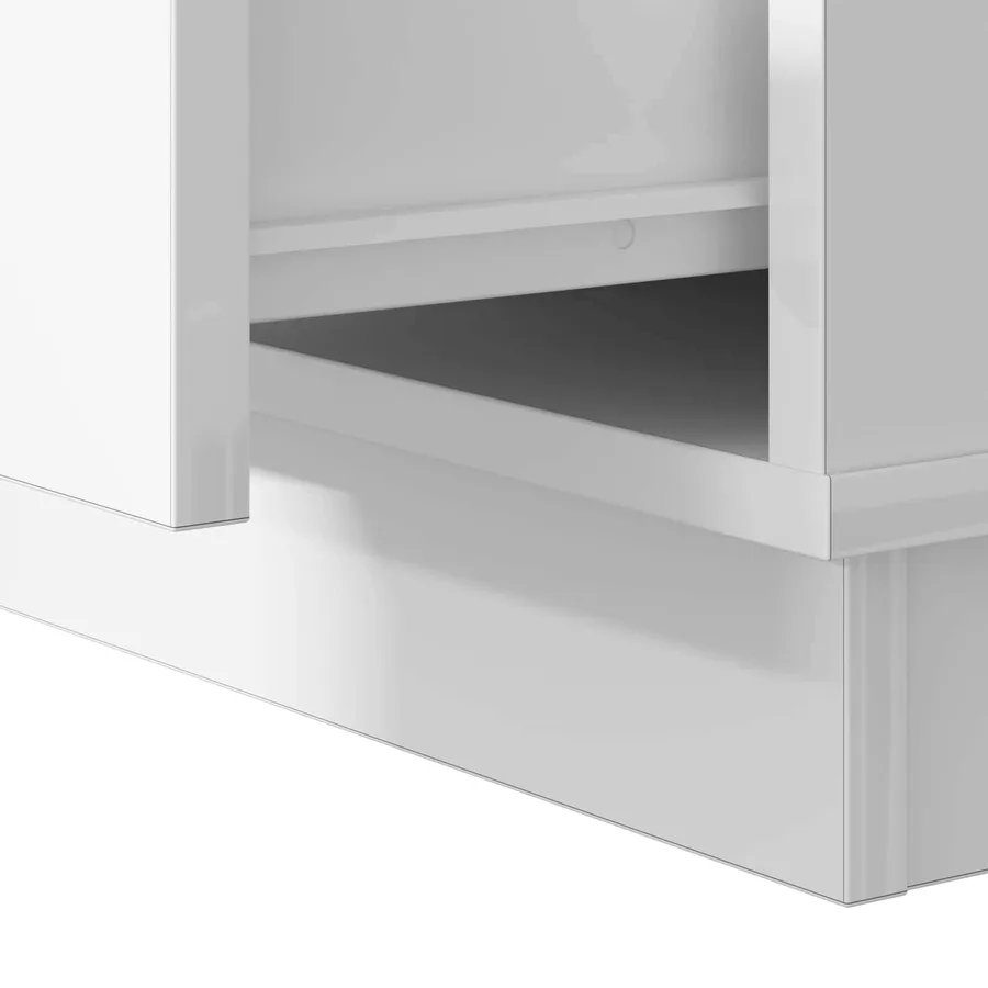 Cabinet de chevet Blanc 50 x 34,5 x 50 cm. Bois d'ingénierie - 17