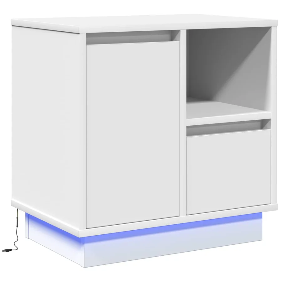 Cabinet de chevet Blanc 50 x 34,5 x 50 cm. Bois d'ingénierie - 2
