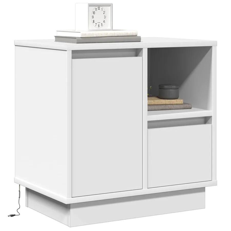 Cabinet de chevet Blanc 50 x 34,5 x 50 cm. Bois d'ingénierie - 3