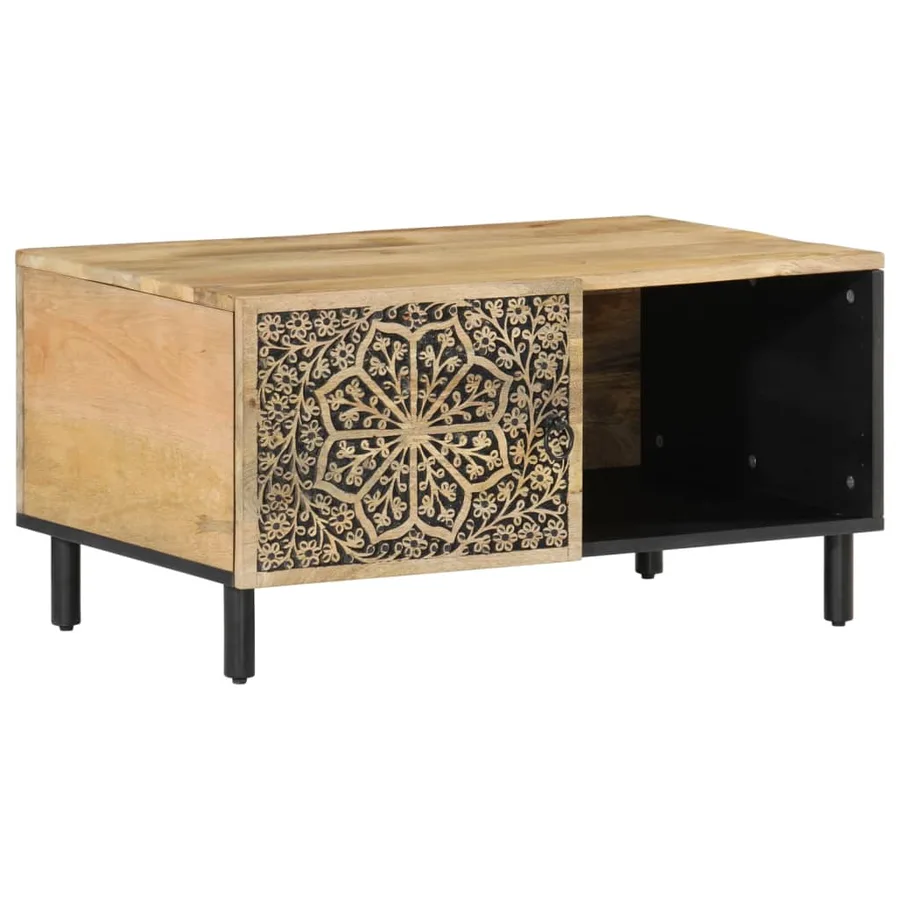 Table basse 80x50x40 cm bois de manguier massif - 2