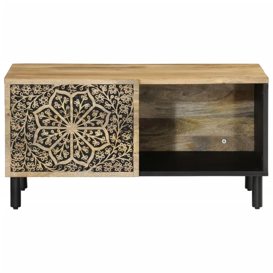 Table basse 80x50x40 cm bois de manguier massif - 5