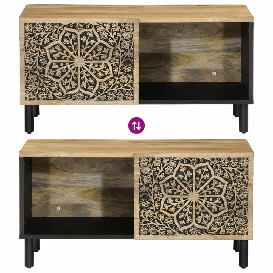 Table basse 80x50x40 cm bois de manguier massif - 8