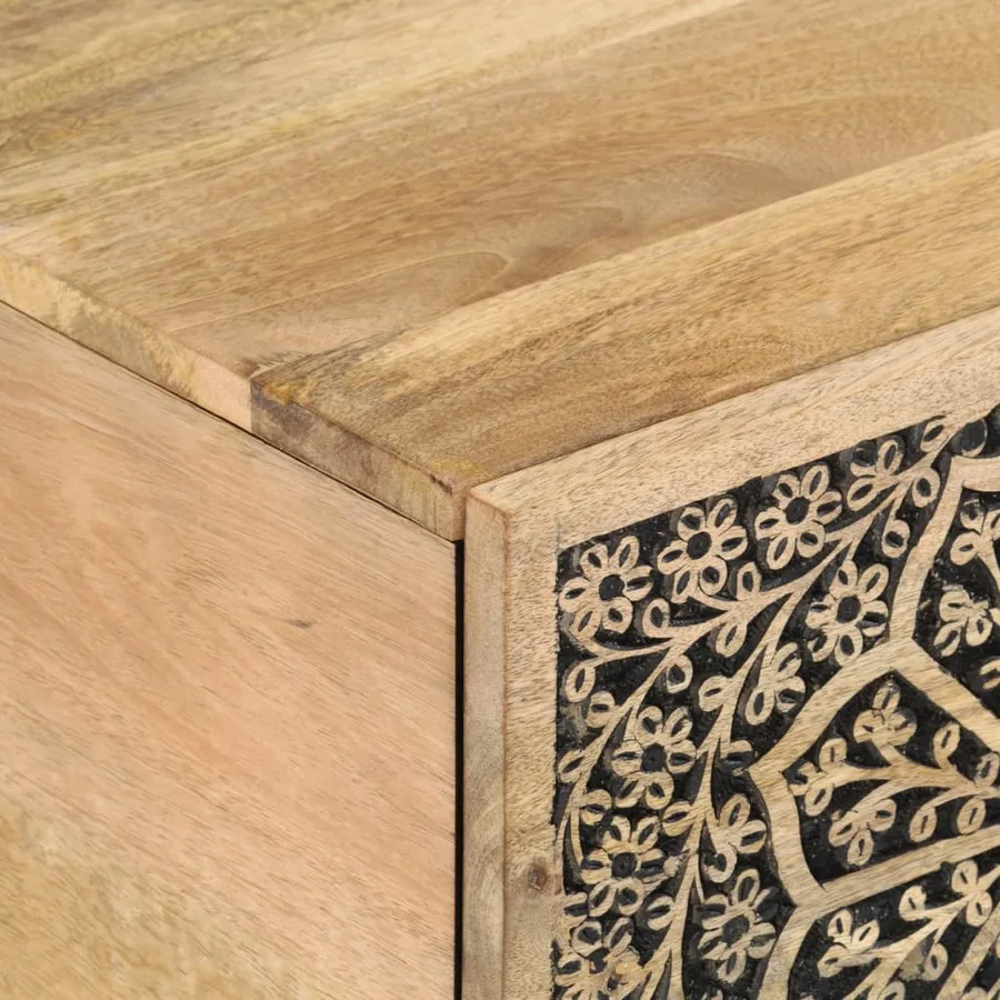 Table basse 80x50x40 cm bois de manguier massif - 9