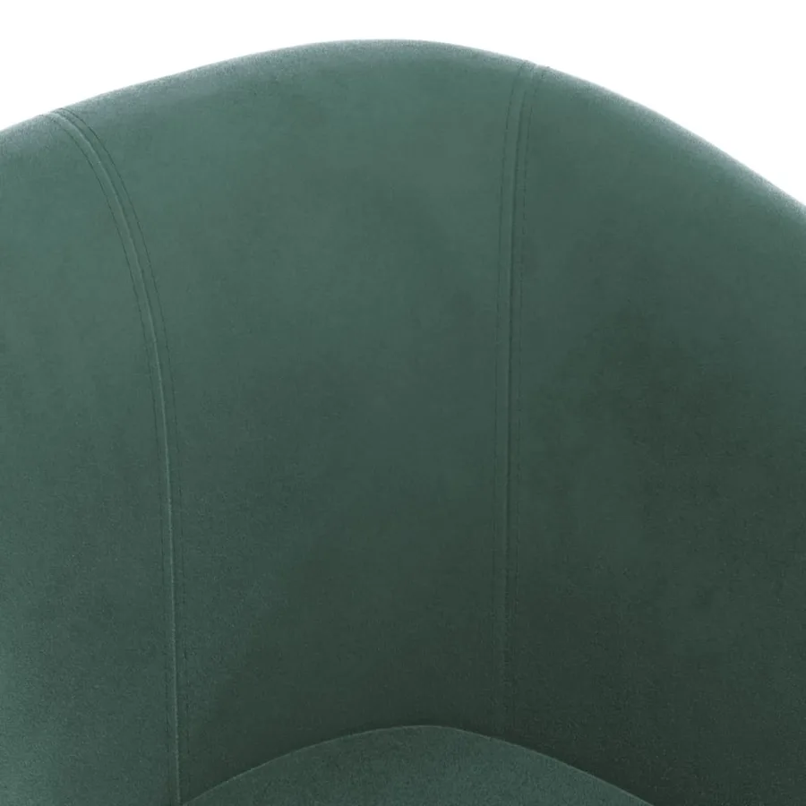 Chaise cabriolet avec repose-pied vert foncé velours - 6