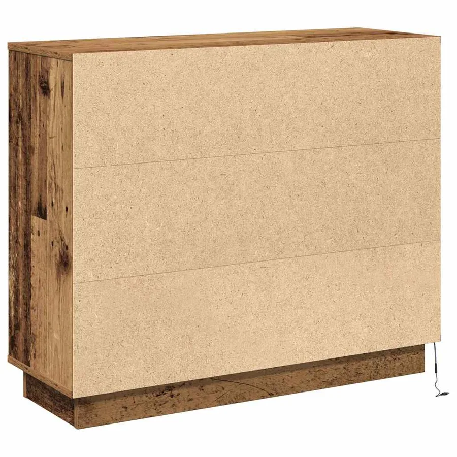 Buffet LED Bois ancien 90 x 32 x 75 cm Bois d'ingénierie - 11