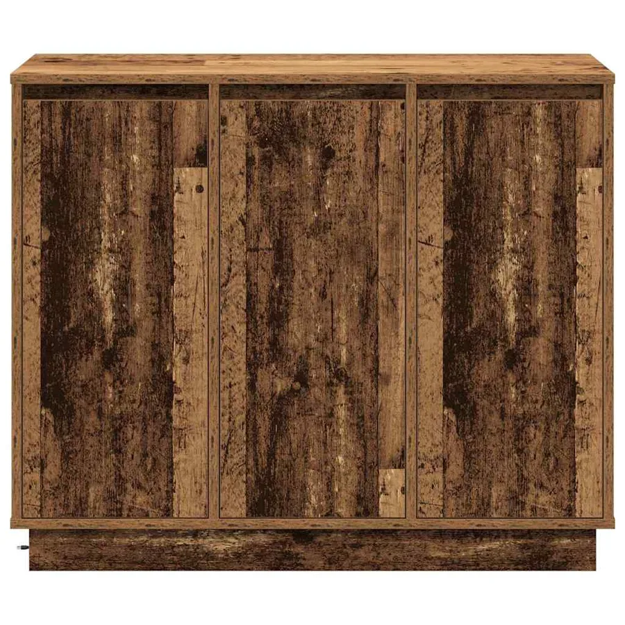 Buffet LED Bois ancien 90 x 32 x 75 cm Bois d'ingénierie - 9
