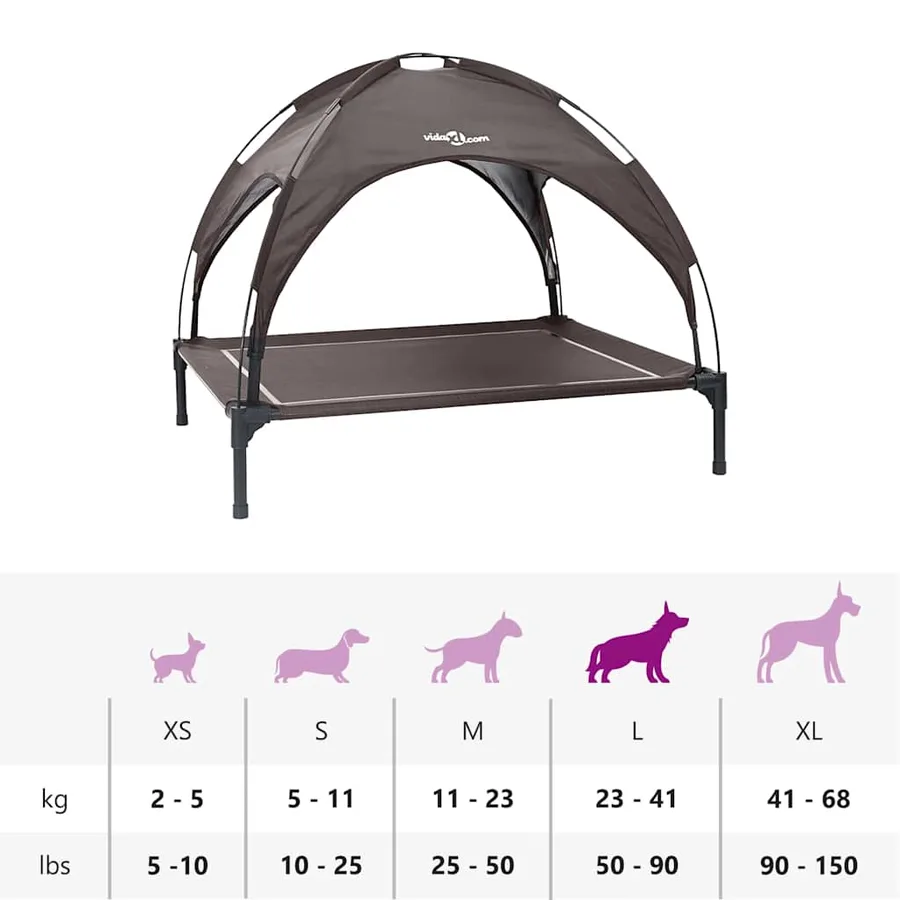 Lit pour Chien Marron 90 x 81 x 80,5 cm Acier - 11
