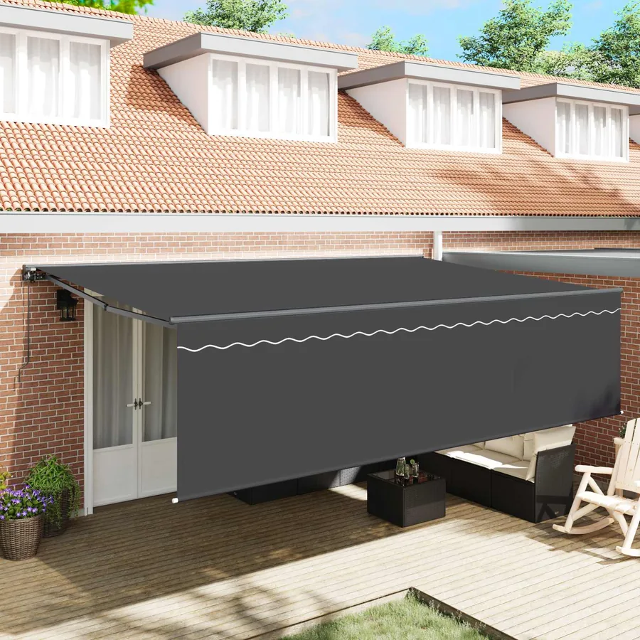 Auvent Rétractable Anthracite 500 × 300 cm