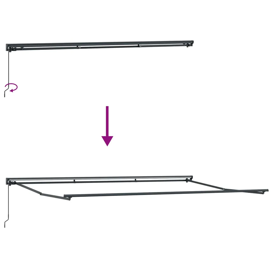 Auvent Rétractable Anthracite 500 × 300 cm - 11