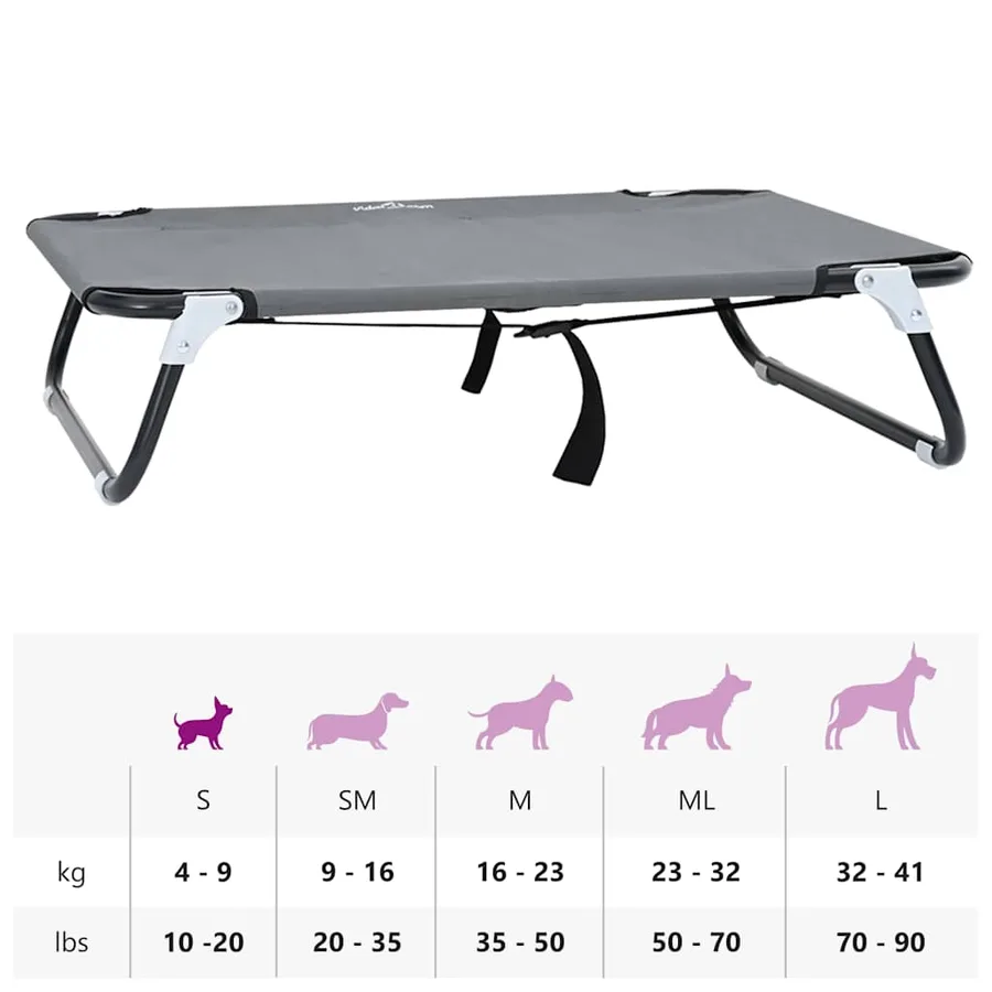 Lit pour Chien Gris clair 70 x 46 x 18 cm Acier - 10