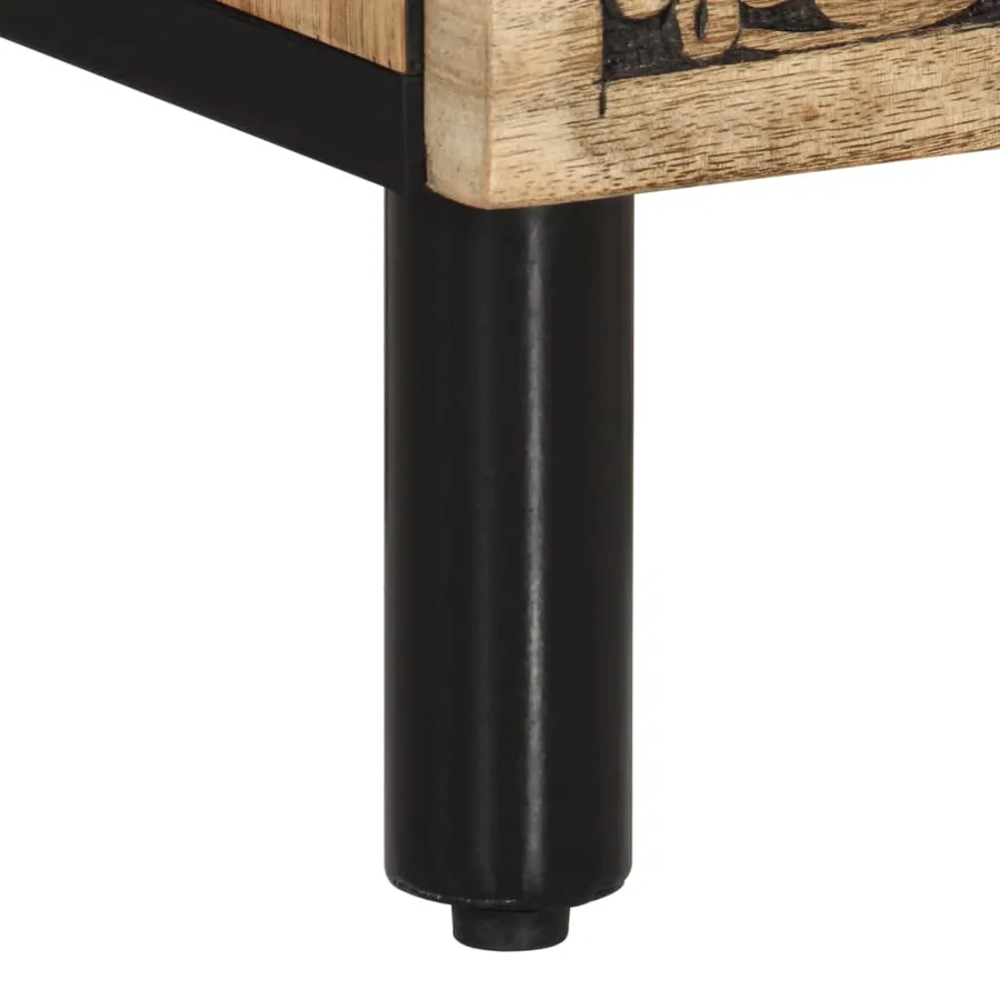 Table de chevet 50x33x60 cm bois de manguier massif - 11