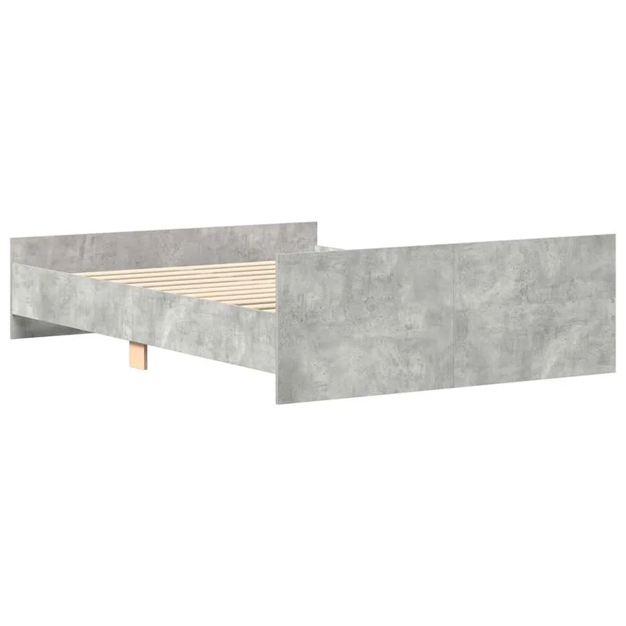 Cadre de lit sans matelas gris béton 135x190 cm - 6