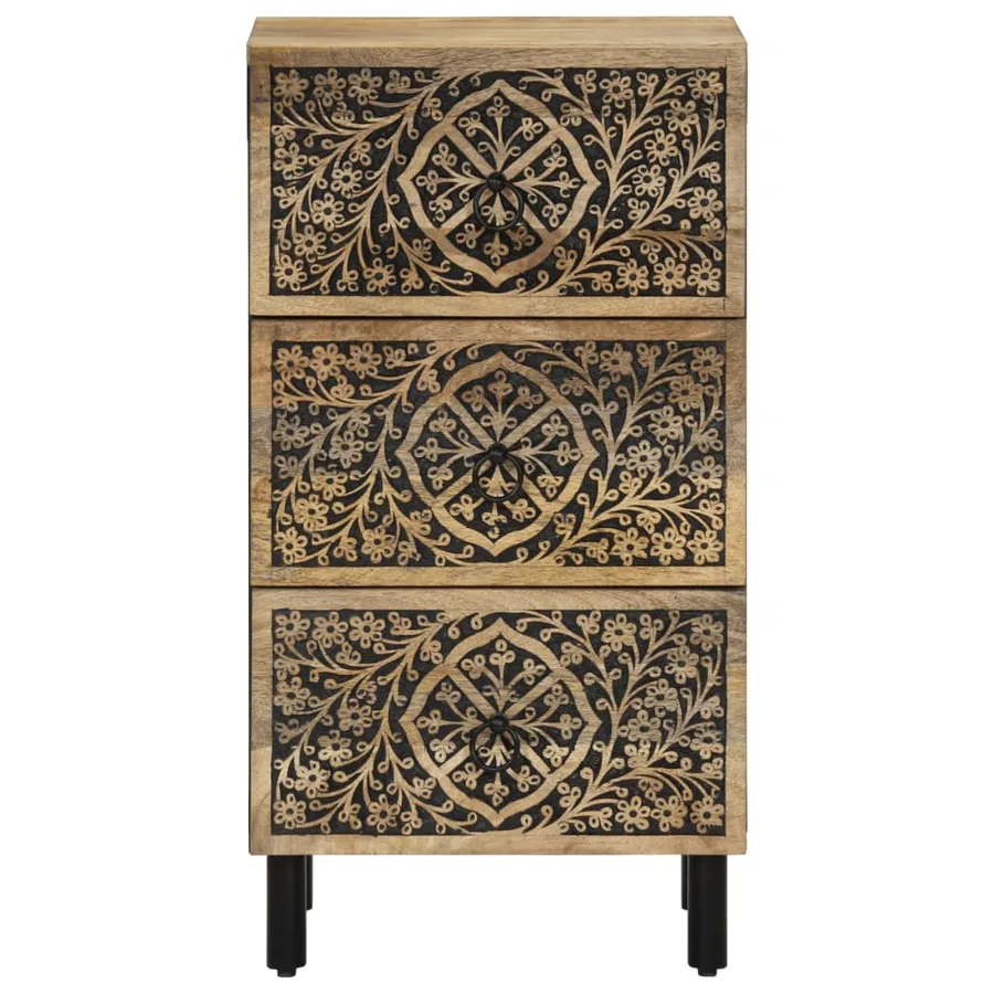 Armoire latérale 40x33x75 cm bois massif de manguier - 3