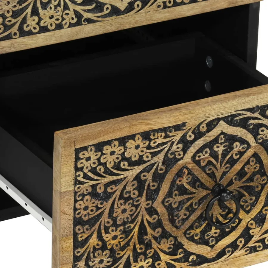 Armoire latérale 40x33x75 cm bois massif de manguier - 7