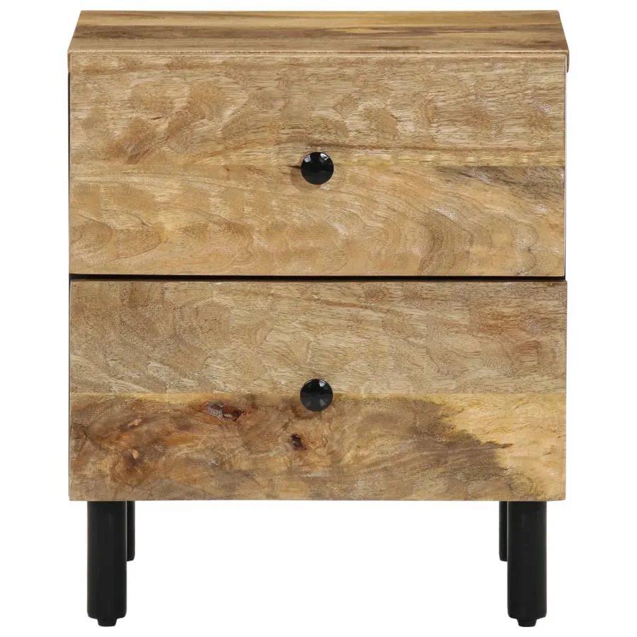 Tables de chevet 2 pcs 40x33x46 cm Bois de manguier solide - 4
