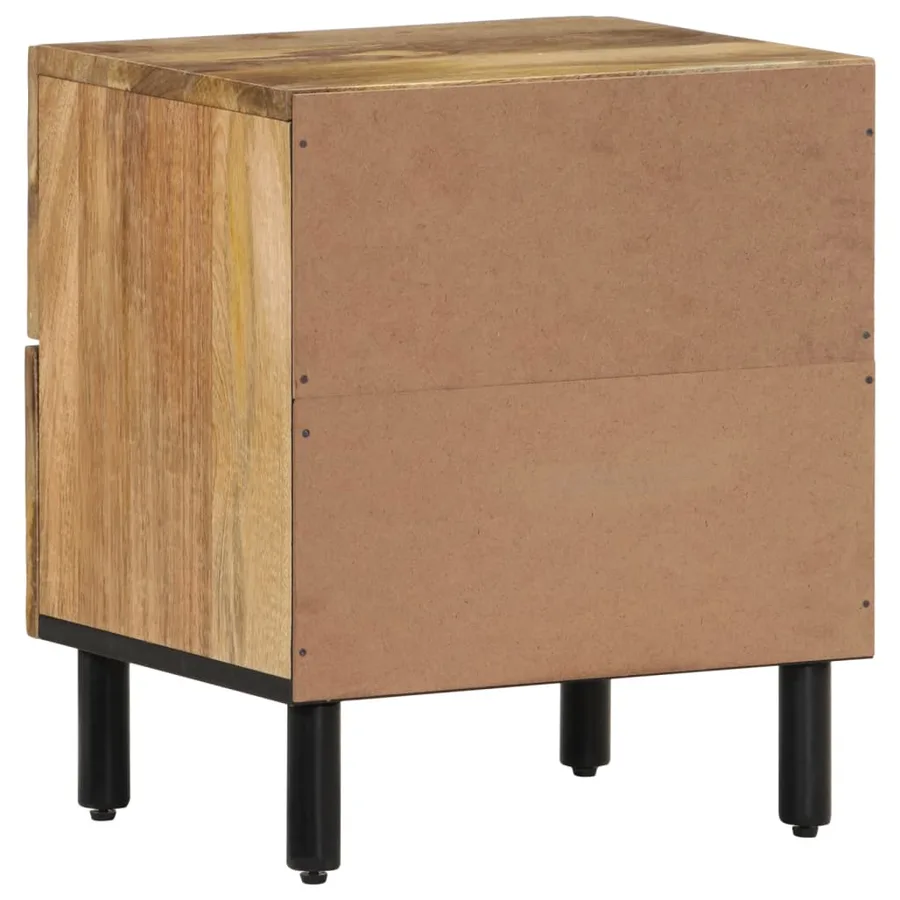 Tables de chevet 2 pcs 40x33x46 cm Bois de manguier solide - 6