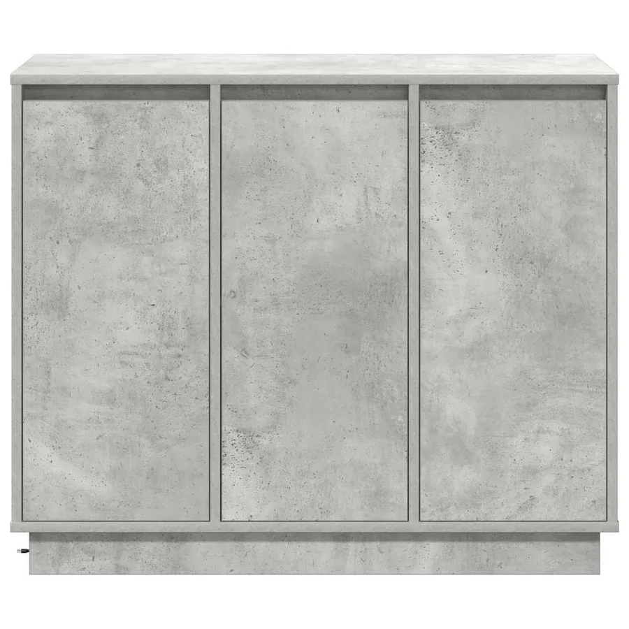 Buffet LED Gris béton 90 x 32 x 75 cm Bois d'ingénierie - 9