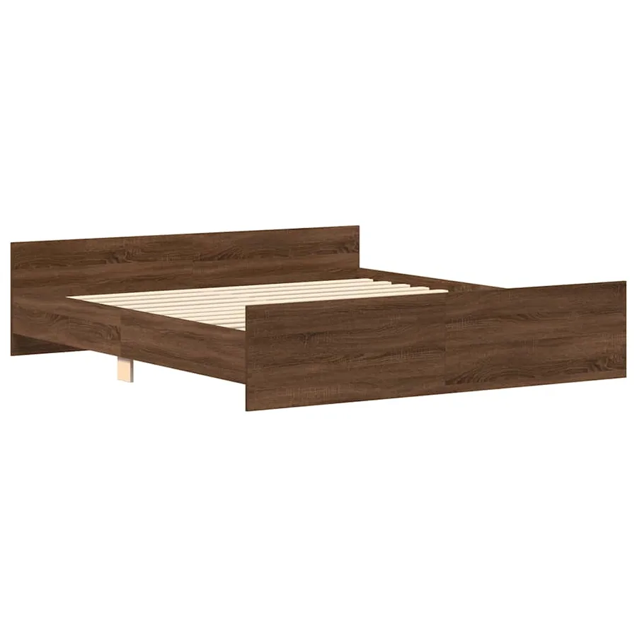 Cadre de lit sans matelas chêne marron 160x200 cm - 4