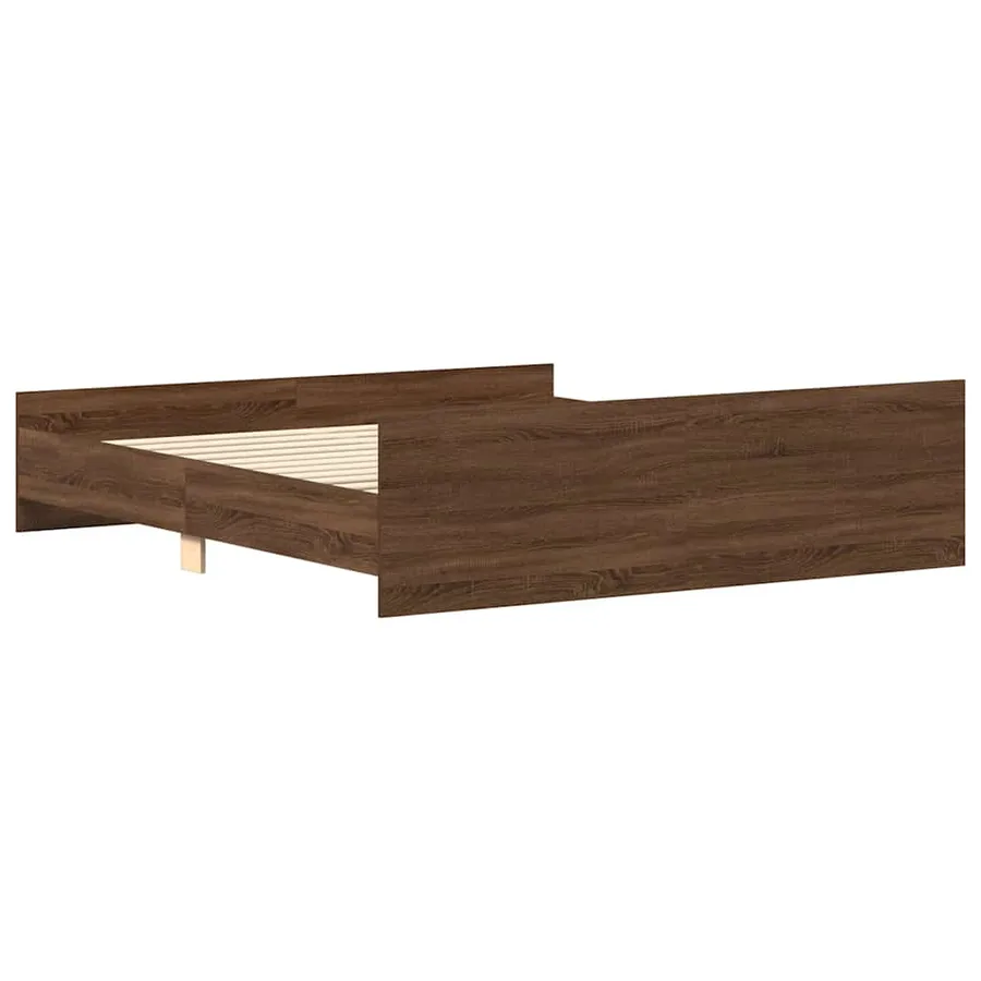 Cadre de lit sans matelas chêne marron 160x200 cm - 6