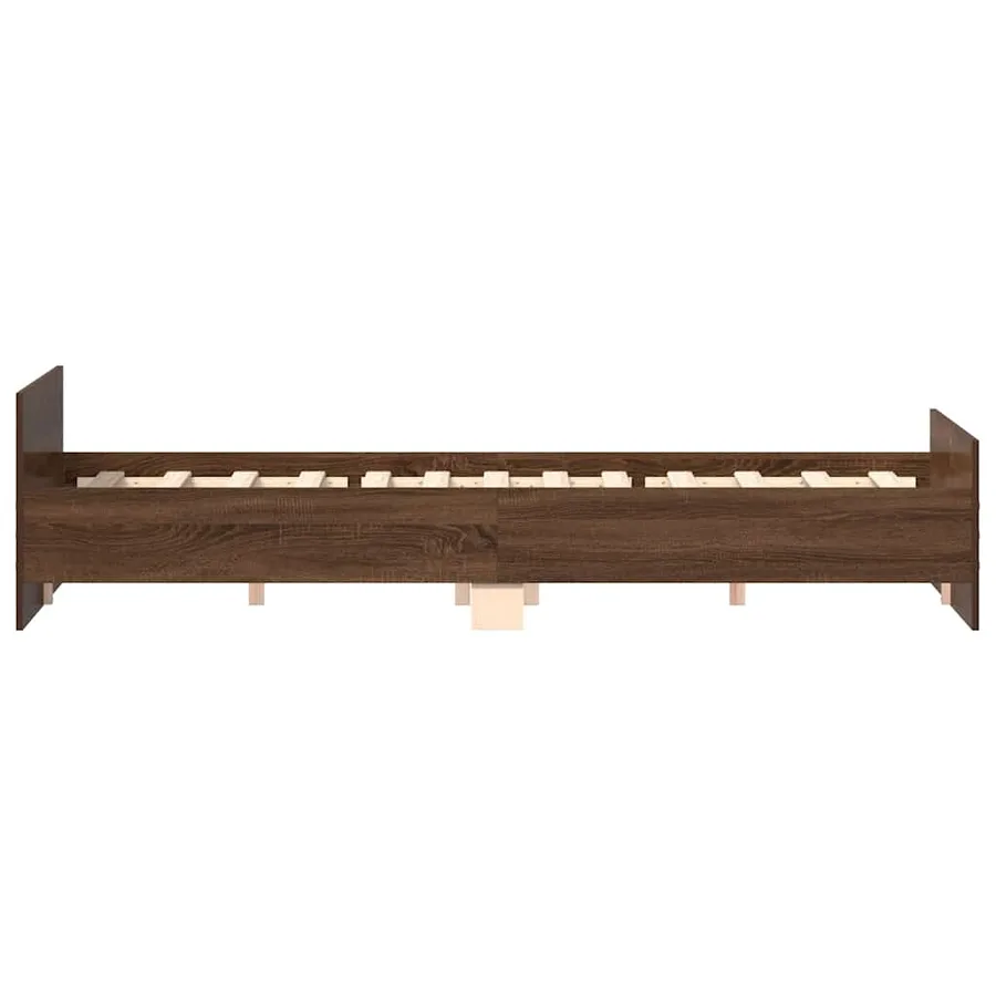 Cadre de lit sans matelas chêne marron 160x200 cm - 7