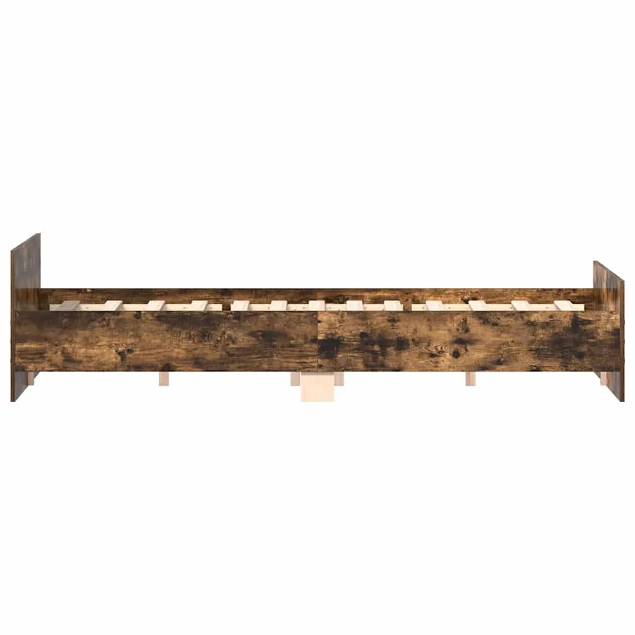 Cadre de lit sans matelas chêne fumé 160x200 cm - 7