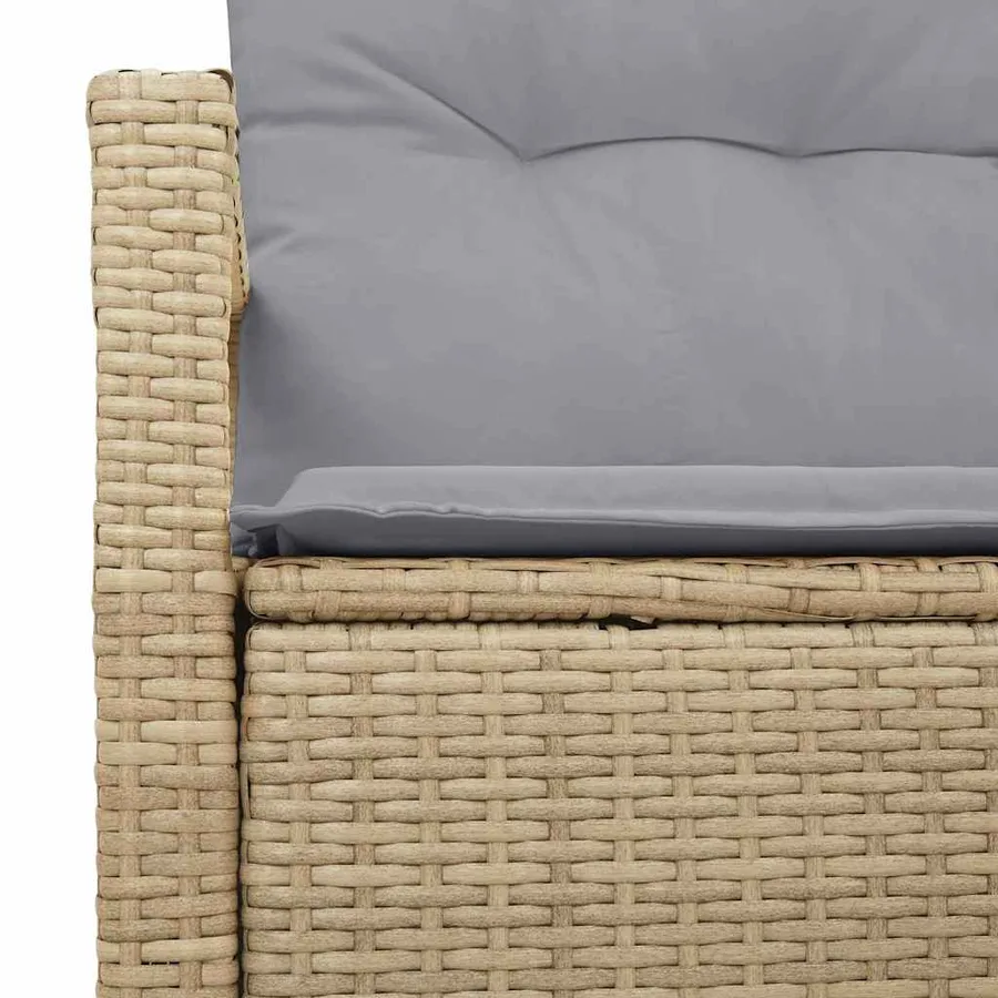 Canapé de jardin avec coussin 120 x 62 x 69 cm polyrotin - 6
