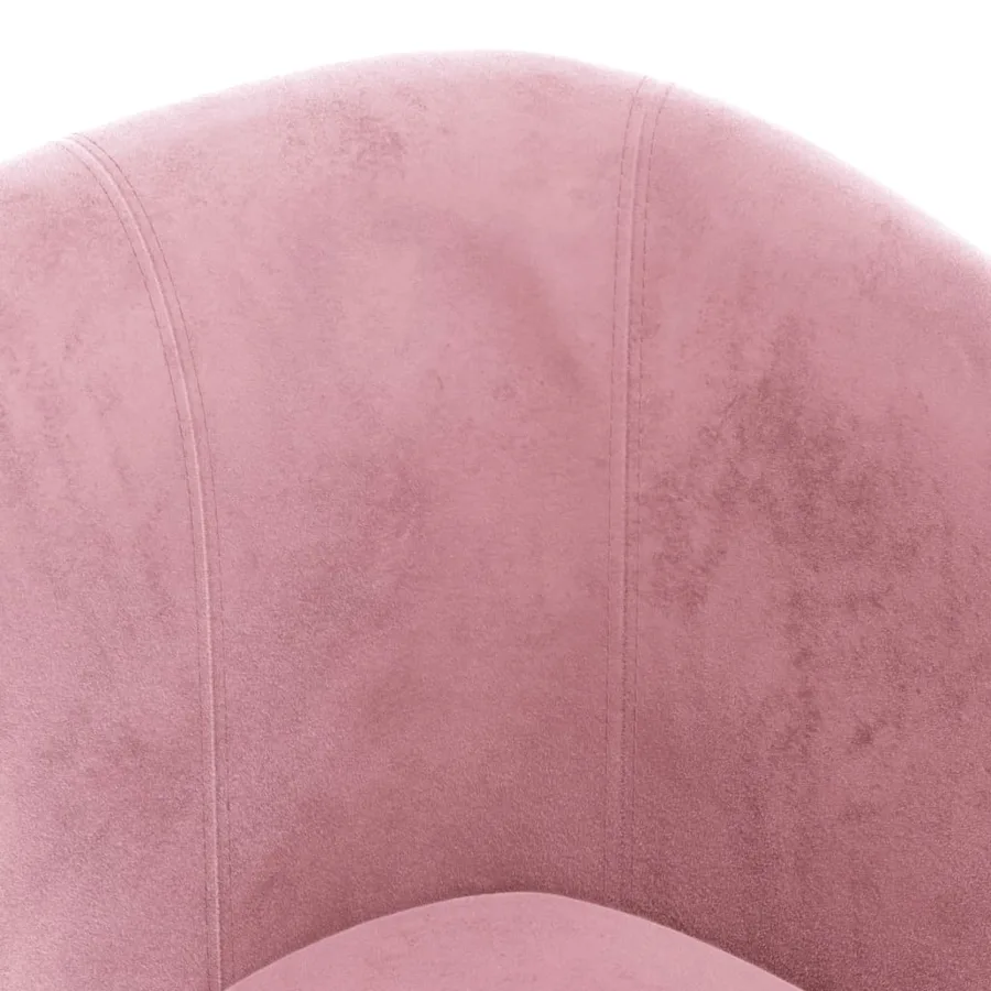 Chaise cabriolet rose velours - 6