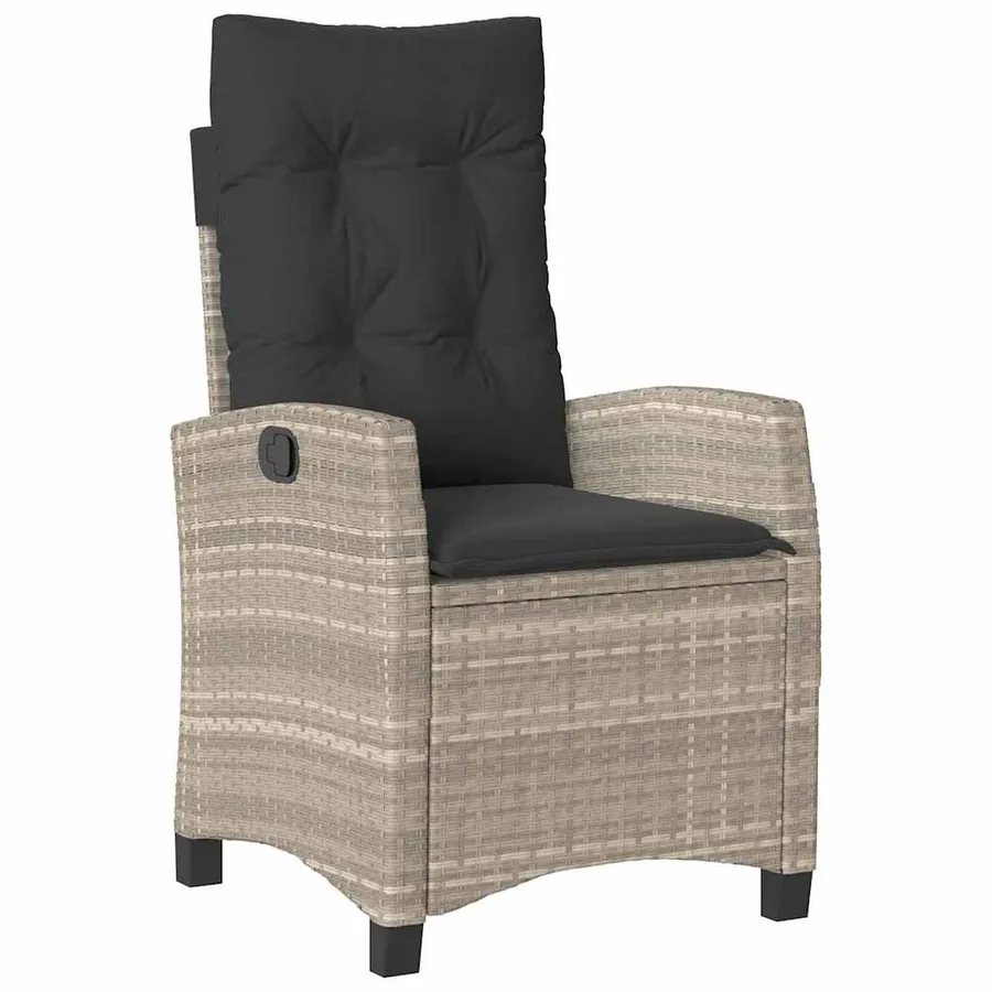 Ensemble de salle à manger pour jardin 5 pcs Gris clair - 6