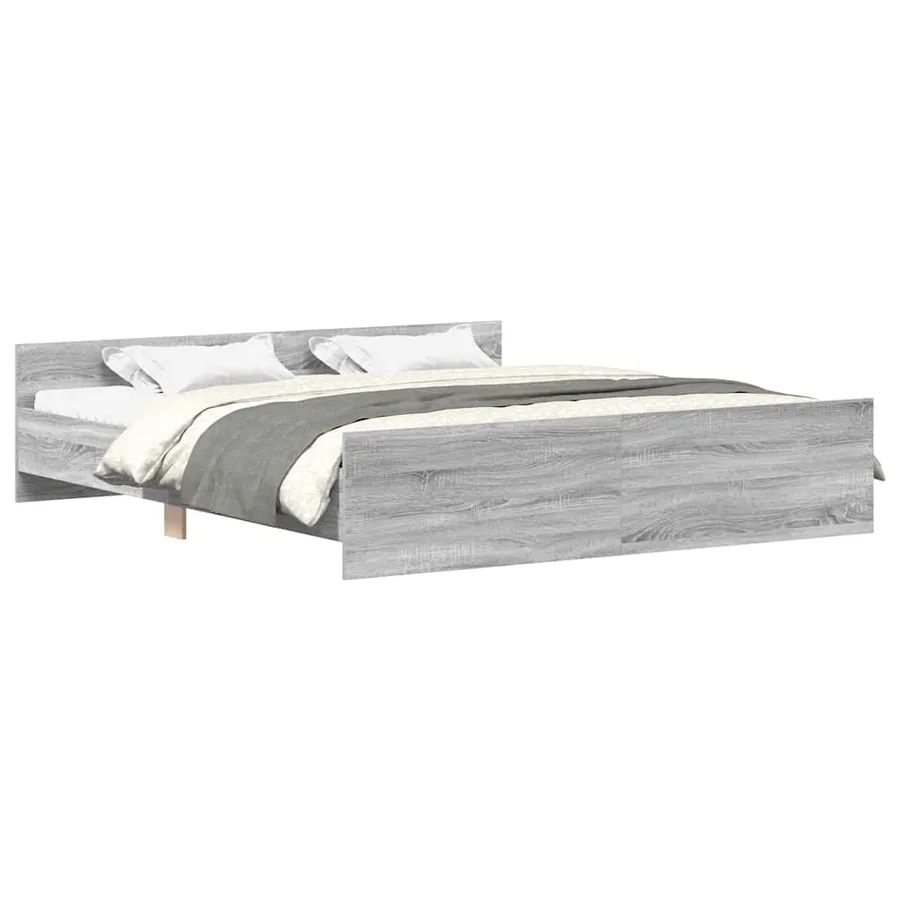 Cadre de lit sans matelas sonoma gris 180x200 cm - 2