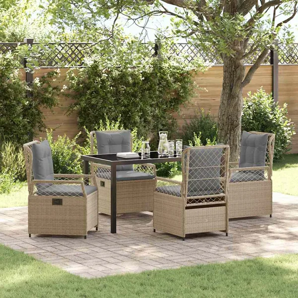 Ensemble de salle à manger pour jardin 5 pcs