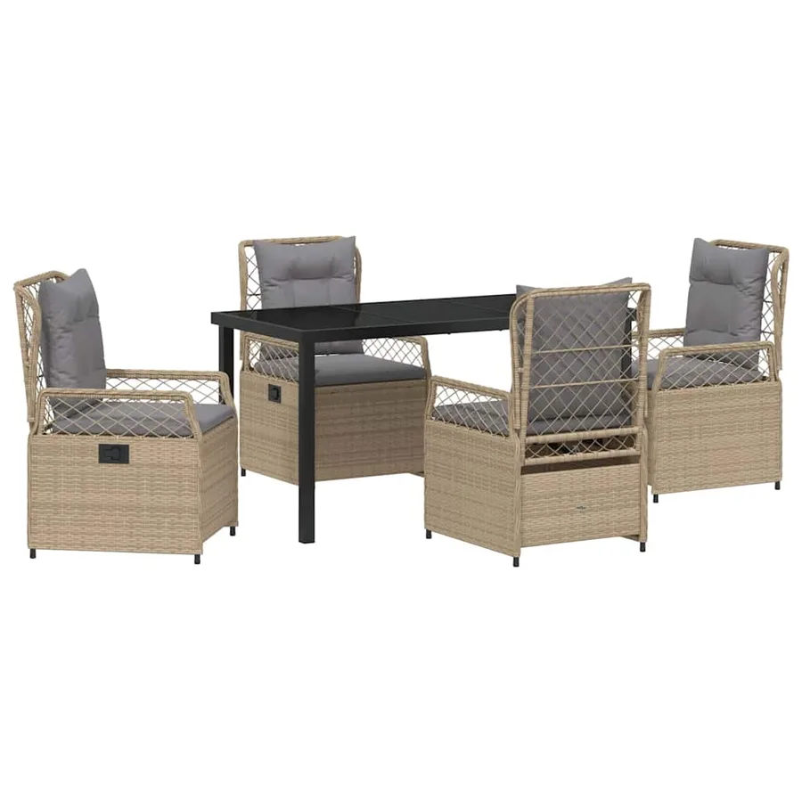 Ensemble de salle à manger pour jardin 5 pcs - 2