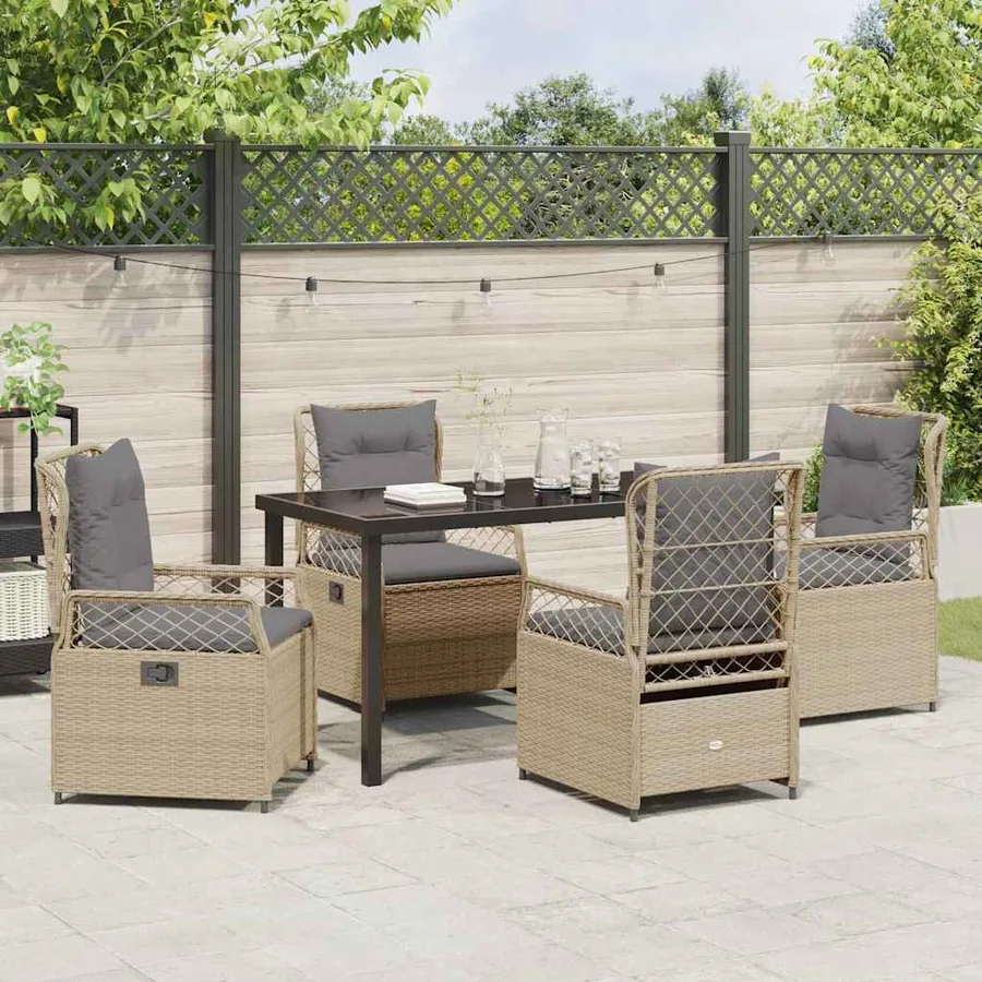 Ensemble de salle à manger pour jardin 5 pcs - 4