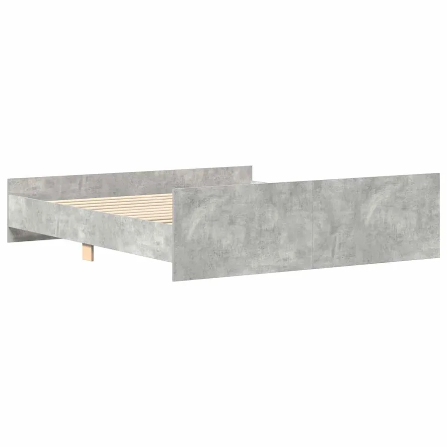 Cadre de lit sans matelas gris béton 180x200 cm - 6